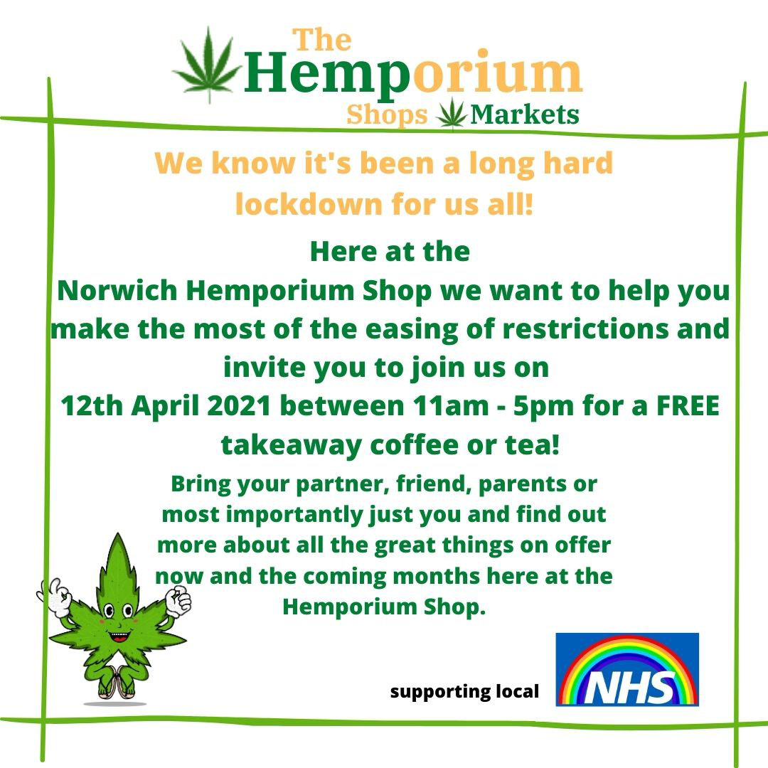 Reopening its doors on Monday is <a href="/ShopsCbd/">The Hemporium Shops CBD</a>, with branches in Hunstanton, Burnham Market, Wells-Next-The-Sea and #Norwich.

If you're wondering what #CBD is and how it could help you, check out our article that explains more: icenimagazine.co.uk/the-benefits-o…