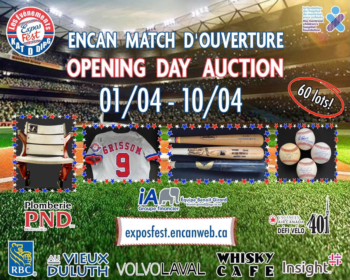 Il reste moins de 8 heures pour miser sur de très beaux items pour encourager <a href="/ExposFest/">Expos Fest ⚾️🎗️</a> et la fondation #KATDIPG de @HopitalChildren. Allez voir les lots, merci beaucoup pour la recherche, les enfants, pour un jour vaincre cette terrible maladie. 

❤️exposfest.encanweb.ca
