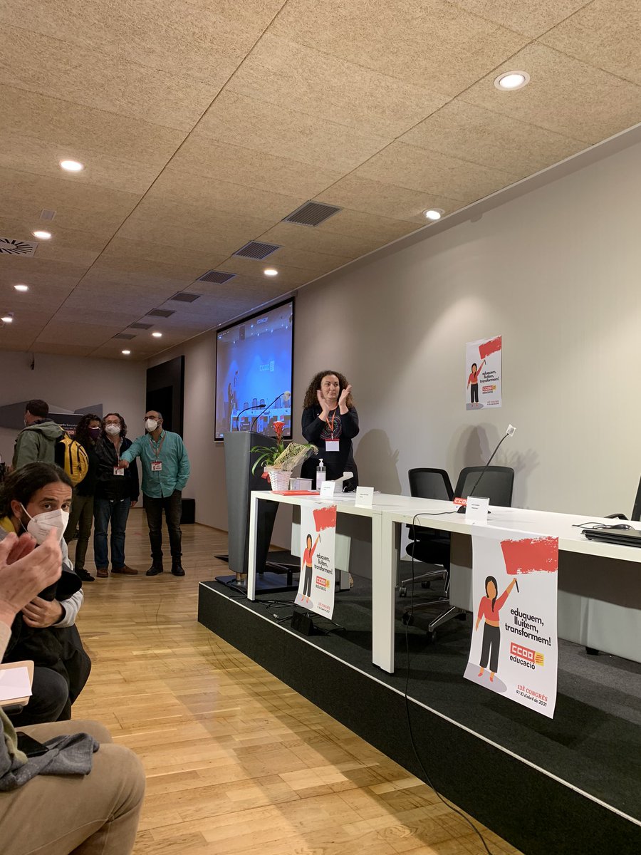 La companya <a href="/tesperabe/">Teresa Esperabé Prieto</a> escollida secretaria general <a href="/CCOOeducacio/">CCOO Educació</a> amb el 93% dels vots del congrés

Una dona ferma intel.ligent compromesa sindicalista de fusta

Molts encerts a l’executiva