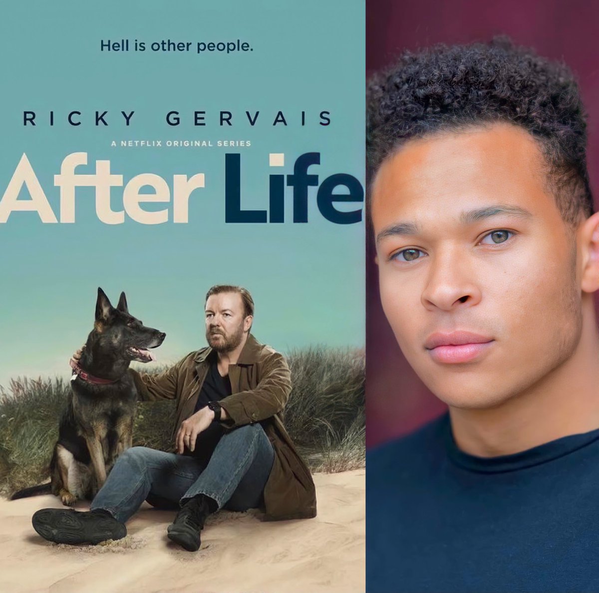 coleandersonJ's tweet image. @rickygervais doesn’t give shitty jobs.
Here’s to going from making videos in my room, to working with the man himself on #Afterlife3.
Thank you to Ricky and everyone this past year for all the support!
