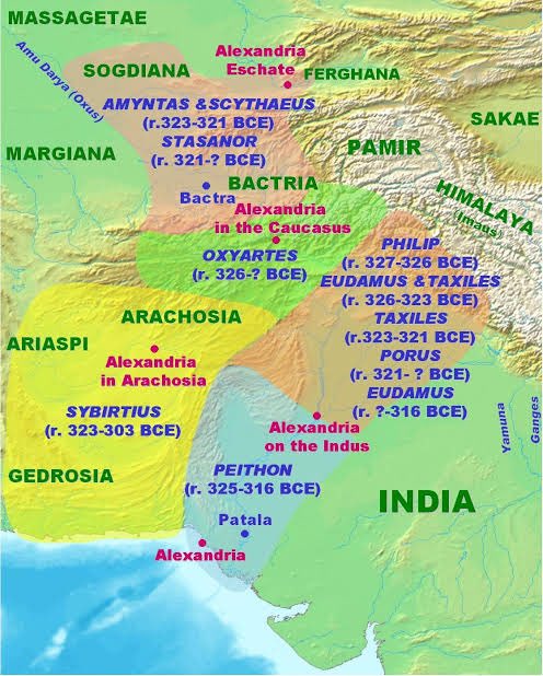 Historians debate of 2 main reasons for this, the fall of the Achaemenid empire meant multiple kingdoms and tribal confederacies had risen which needed to be incorporated by ‘Alex.