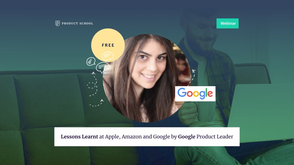 ProductEvents's tweet image. Come join us on our live #prodmgmt webinar tomorrow, where @LiatBerry, @Google Product Leader, will talk about her experience with Apple, Amazon and Google. 🍎
prdct.school/3fq2RAv 🌏
#ProductEvents