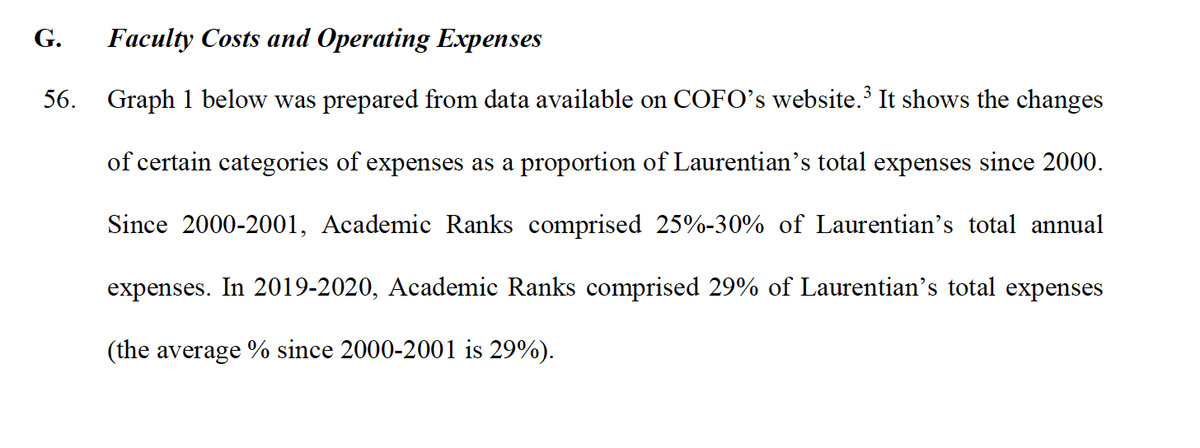 But the profs at Laurentian make too much money!  @AlexUsherHESA says we make more money than faculty at McGill!The evidence suggests that faculty costs at LU have remained fairly constant