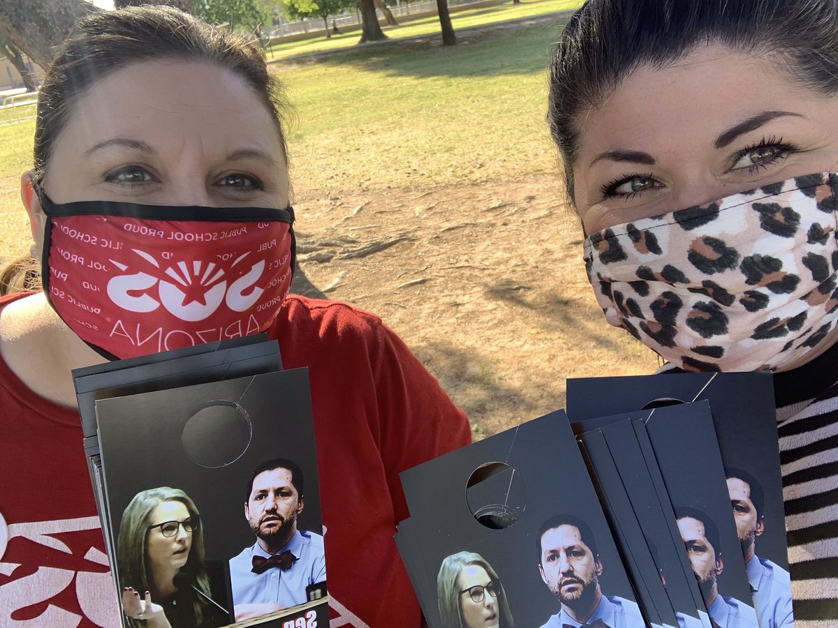 arizona_sos's tweet photo. Team SOSAZ is out in Glendale today talking to 1000s of voters about @PaulDBoyer &amp; @Bolick4AZ’s outright attacks on public schools #NoNewVouchers #ProtectPublicEd https://t.co/teh0ZVBF85