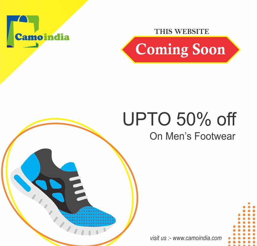 CamoIndia's tweet photo. Coming Soon 🕒
#camoindia #camo_india #camofootwears #ca #footwearstore #onlineshopping #onlinebusiness #camoindiashopping #camofootwear #shoesforsale #shoeonline #indian #india #fashtionshoes #indialove #indianwebsite #onlineindia #makeinindia #makeinindia🇮🇳 https://t.co/hXg9KTPcnS