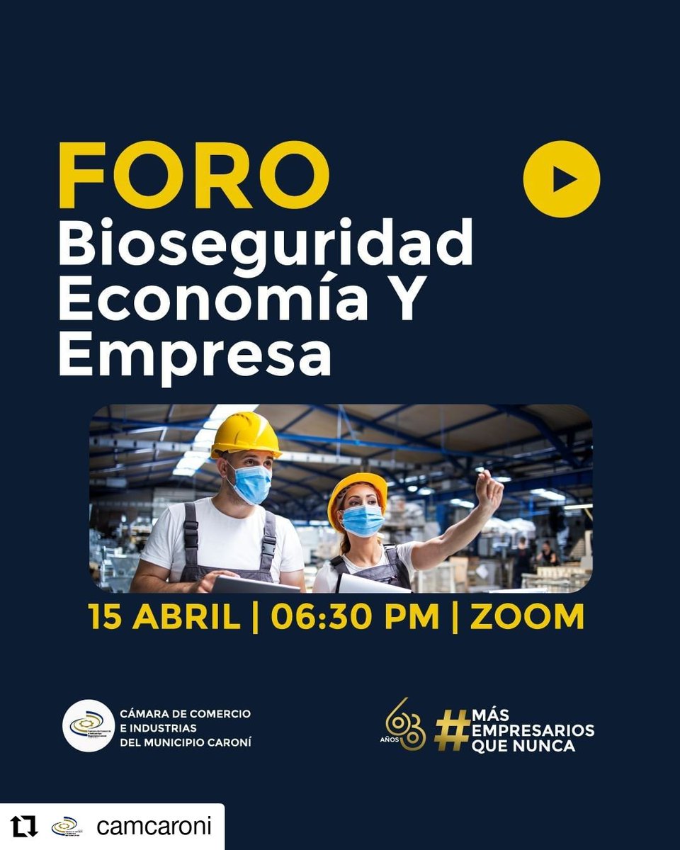 lavozempresari2's tweet photo. Decimos presente con nuestro líder @lccabareda

Más info con @camcaroni

#foro #conversatorio #ciudadguayana #puertoordaz #soypuertoordaz #guayana #estadobolívar #cursosenpuertoordaz #bioseguidad #bioseguridadenlasempresas #afiliadoscamcaroni https://t.co/2Vji3UpxgO
