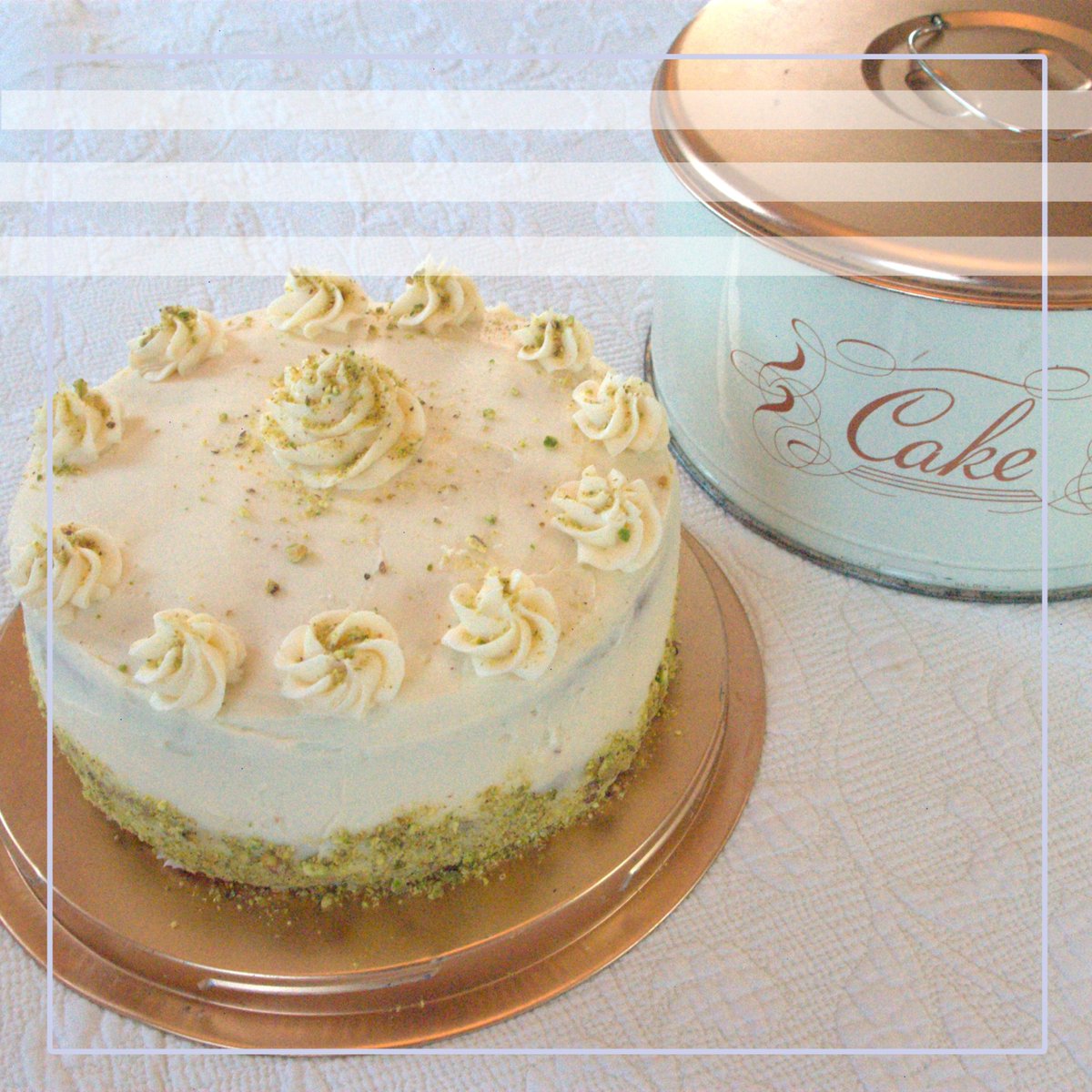 BakeryBNB's tweet photo. Today's Feature is Pistachio Cake with Vanilla Buttercream Frosting.
.
For a richer flavour and more moist cake, try substituting the dairy for pudding! 
#glutenfreerecipes #glutenfreeliving https://t.co/OXoL0oWINX