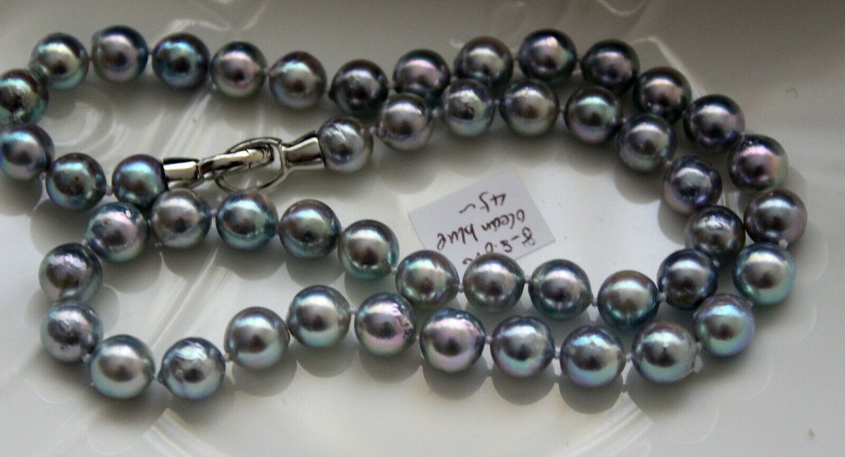 DAndalora_Bella's tweet photo. #Japanese #Madama #Akoya 100% Natural Color! High Luster Silvery Cool Ocean Blue Near round Pearl #oceanblue #Necklace 17.75 inch #unisex #pearls https://t.co/RJPihZ0nvo via @Etsy #meninpearls #menstyle https://t.co/JmHCw1jhgP