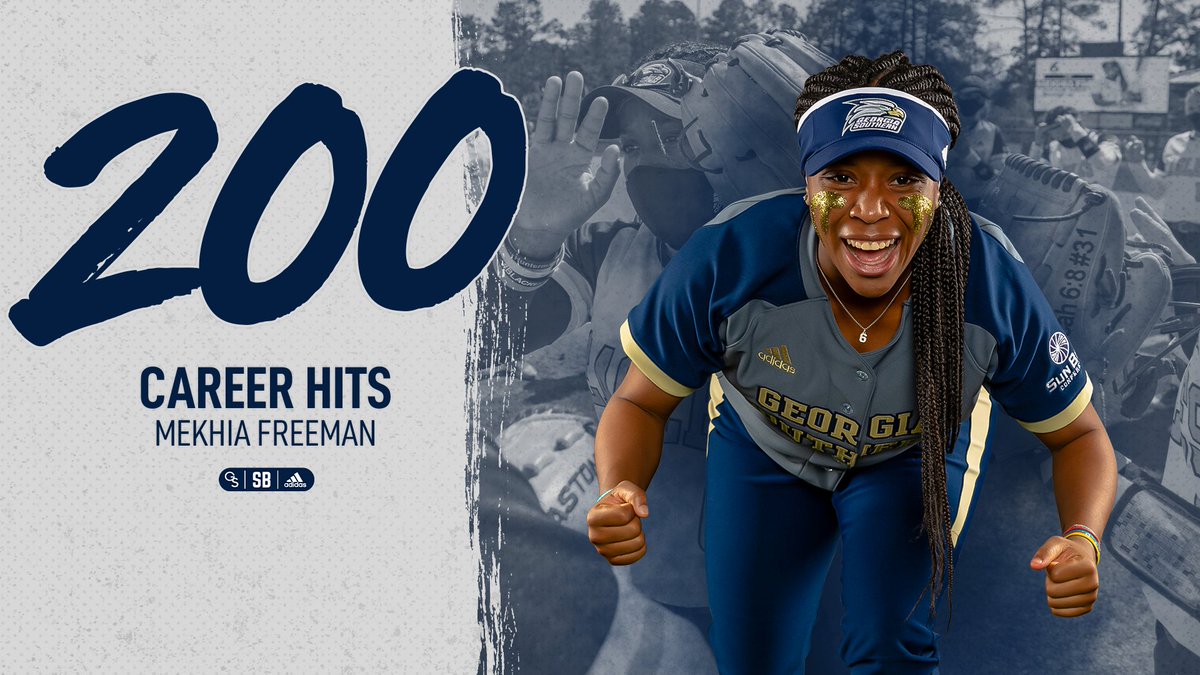 GSAthletics_SB's tweet photo. M2 | GS-CCU 5-0

What an inning for the Eagles! In addition to Wilson's home run, Mekhia Freeman doubles in a run and Faith Shirley drives in two to put the Eagles up by five! Freeman's double was also the 200th hit of her career. Congrats @freemanmekhia ! https://t.co/Vfp2UrR9VA