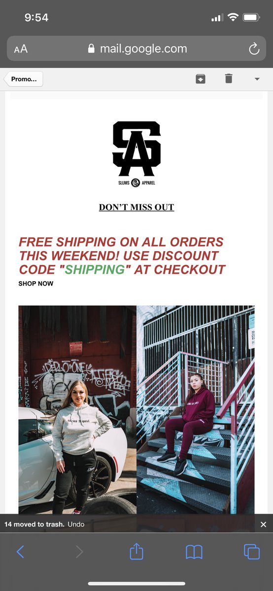 SlumsApparel's tweet photo. Free shipping on all orders this weekend 🥳 #freeshipping #slumsapparel #streetwear https://t.co/UHhOUsY7mW