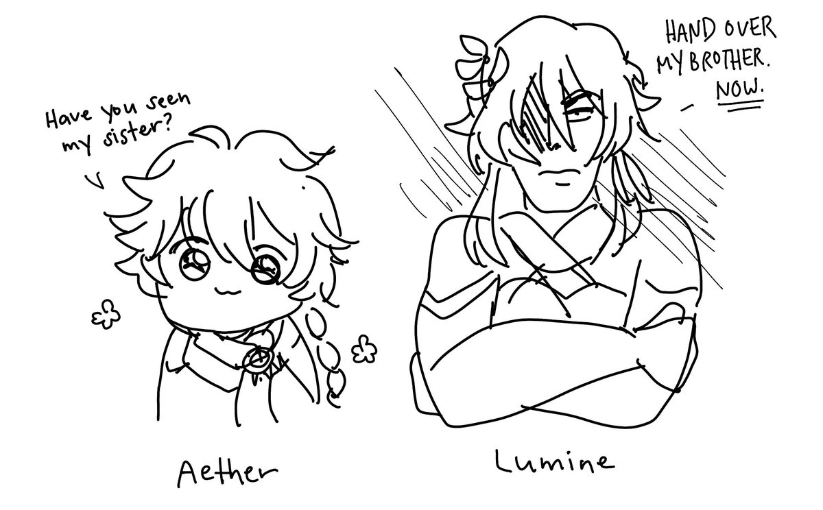 ths is what fandom perception of aether n lumine feel like to me 