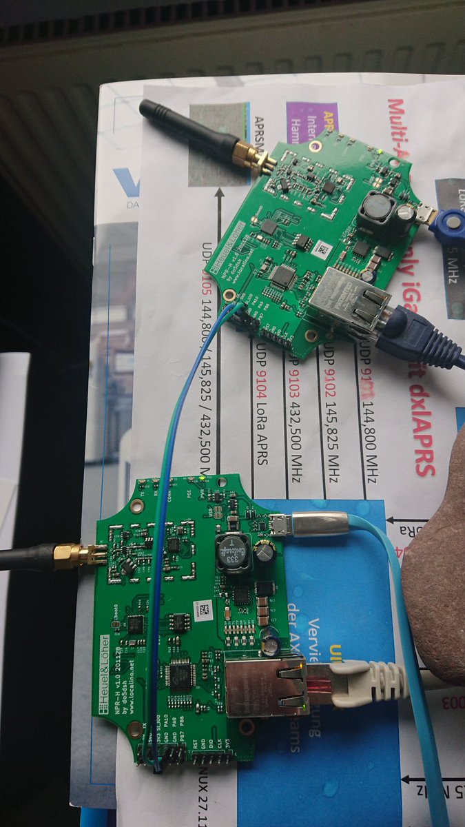 Es geht los. Wir erschließen einen komplett neuen AfuStandort. Bis wir von dort (#DB0VIE) qrv werden gibt es noch sehr viel zu tun. Heute gab es den ersten Test für die neuen #npr70H Modems im FDD Modus.
#hamnet #aprs #npr70 #LoRa-APRS
