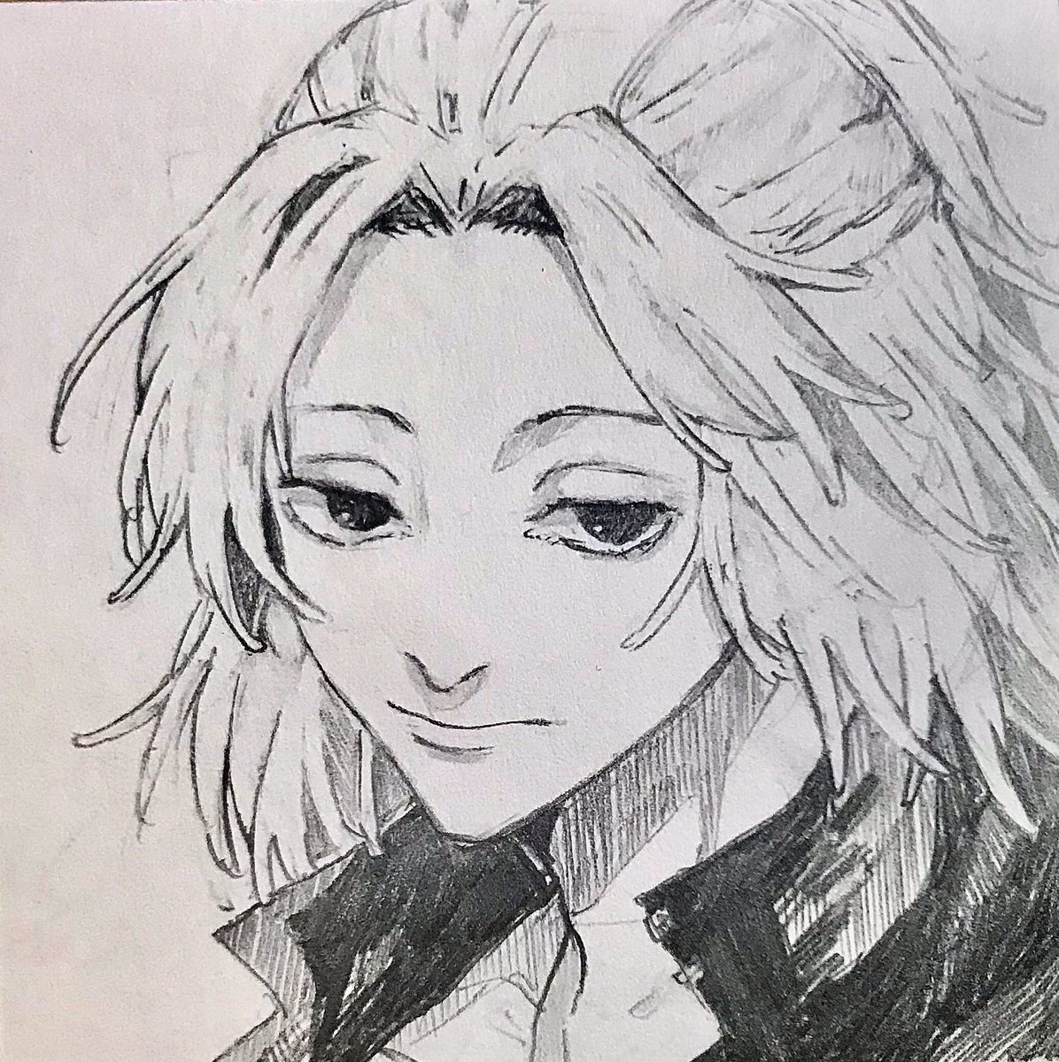 わかめ 東京卍リベンジャーズ マイキー 佐野万次郎 アナログイラスト わかめ 東京卍リベンジャーズ マイキー 佐野万次郎 アナログイラスト