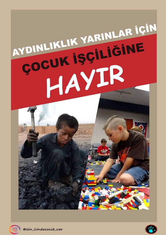 Aydınlık yarınlar için!
#işiniçindeçocukvar
#çocukişçi 
#çocukişçiliğinedurde