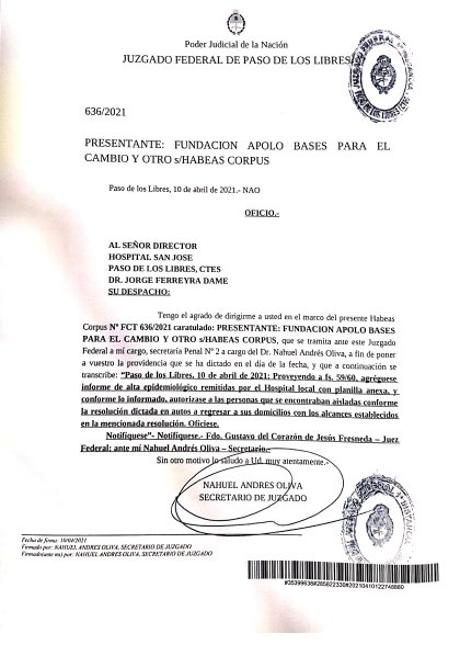 FundacionApolo's tweet photo. Se cierra el capítulo de #PasoDeLosLibres !!!
Hisoparon a todos los aislados por 10 días en Corrientes, y tras dar negativo, la Justicia notificó que ya pueden volver a sus domicilios!
Orgullosos de haber podido ayudar!
https://t.co/yBJDASTSNC https://t.co/M7cGrzj9Aw