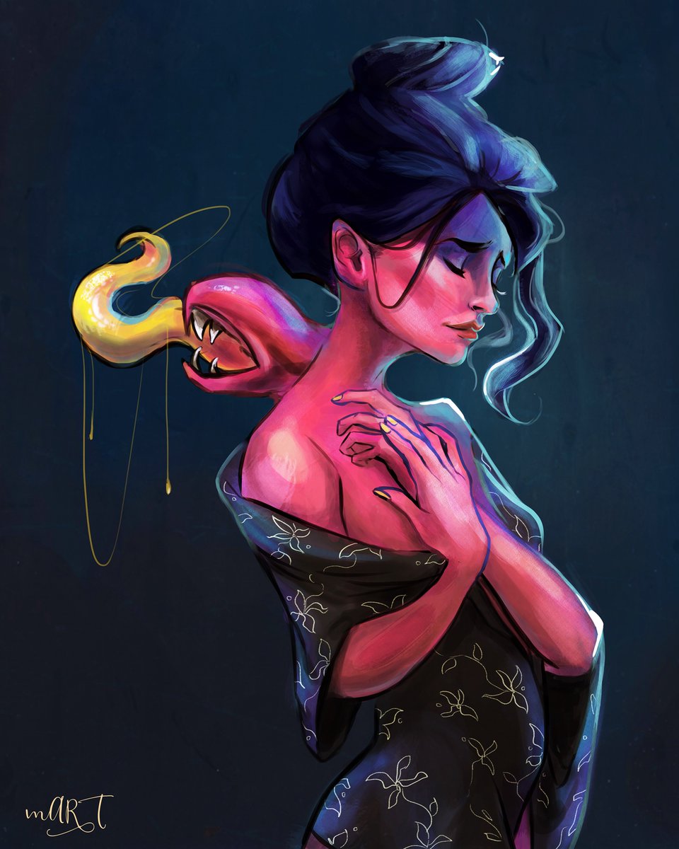 szufladamART's tweet photo. • Derona •
That was my first and last try on weekly #drawthisinyourstyle of @angelganev6 
That time I thought this artist was a girl😅.

Alas, that was my only try in his challenges. 
But, should I make more even if deadlines ended?

#monster #illustration #dtiys https://t.co/3yvRQTmwi5