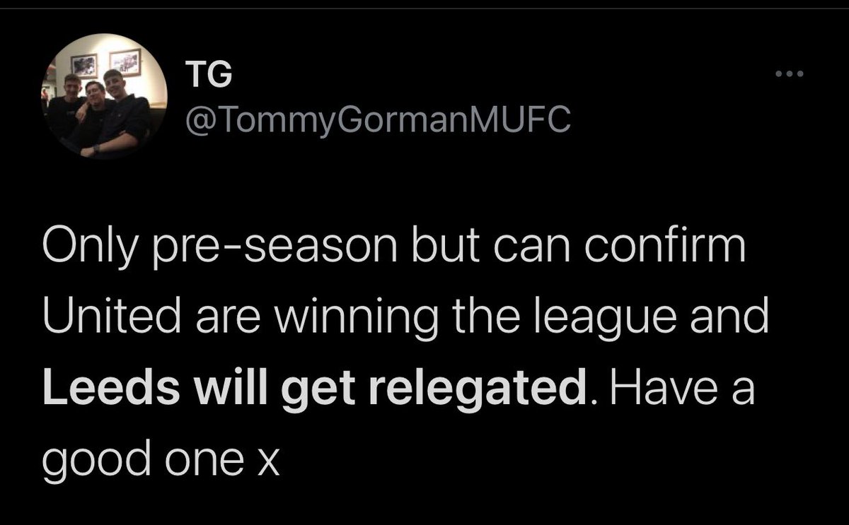 Does anyone else have a library of saved tweets that bring a smile to your face the closer we get to the end of the season? Here’s a few of my favourites   #lufc   #alaw   #mot