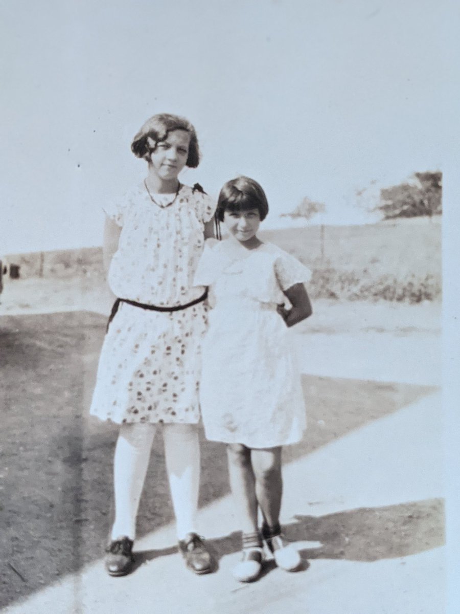 My Nana and her sister in different years and places