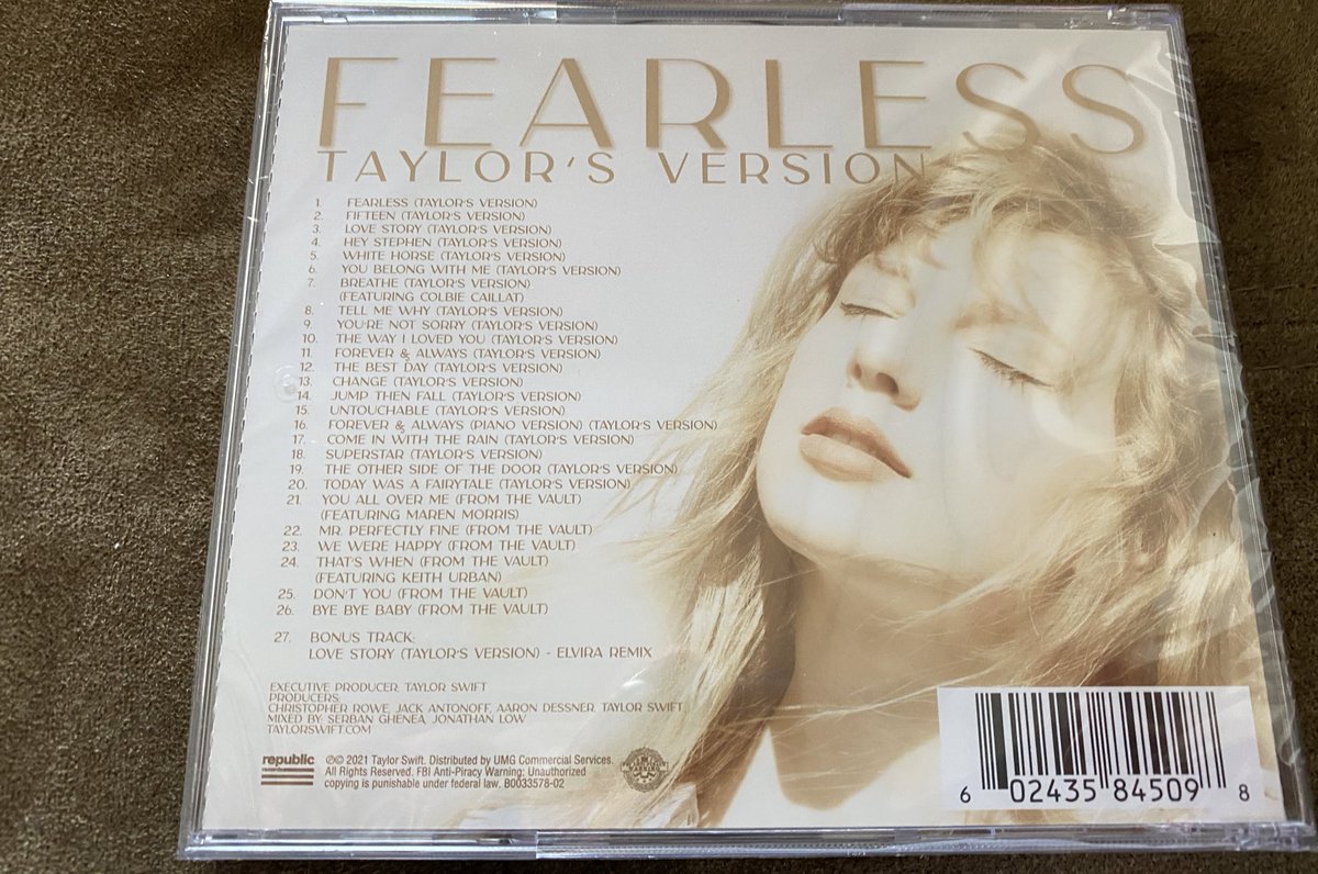 Taylor swift Fearless CD