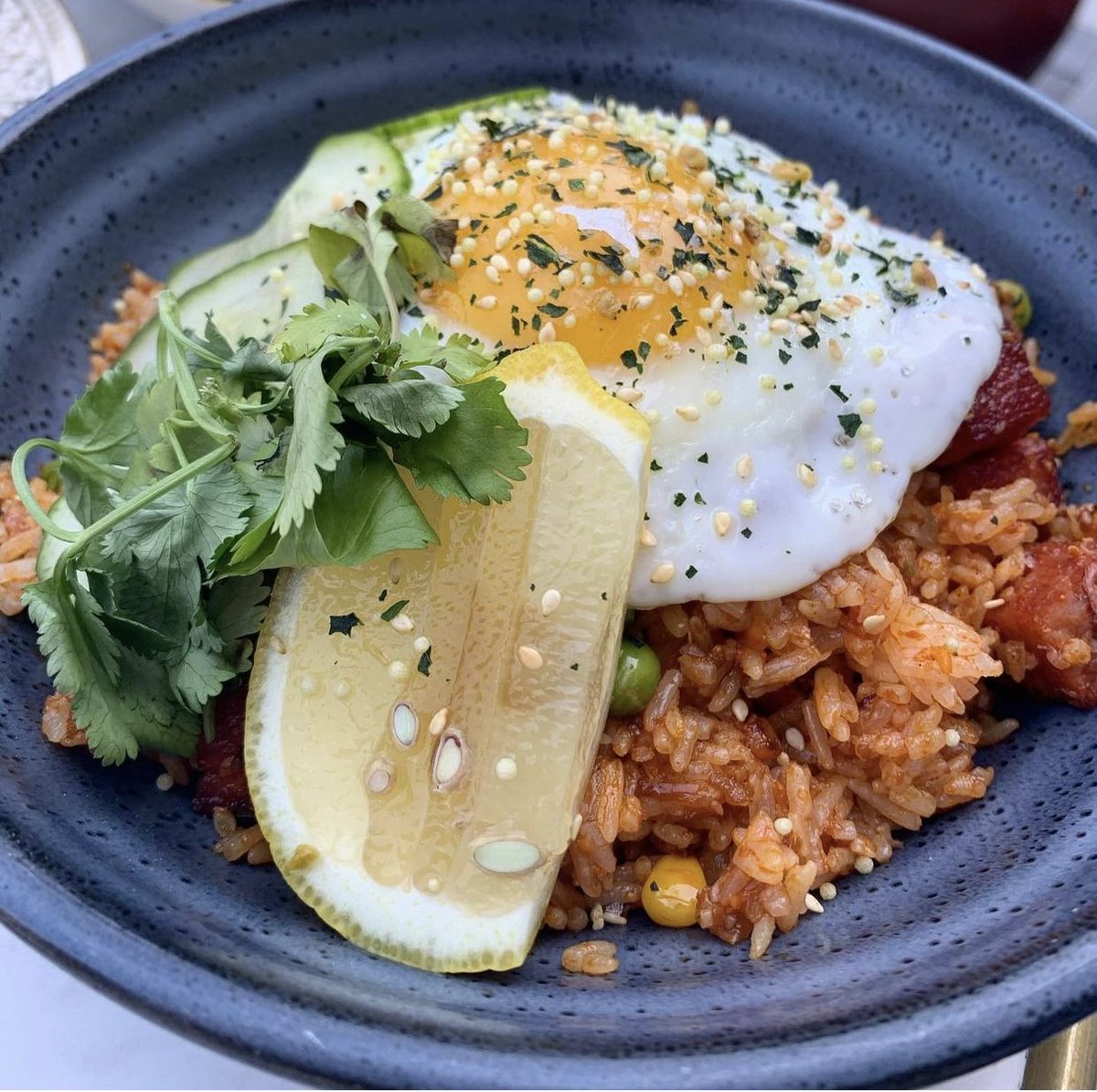 Jackie's Brunch is on Saturday & Sunday 11 to 5!

Dish 4 - BRUNCH FRIED RICE
house-made “spam”, crab fat, pickled cucumber, fried egg

#DCbrunch #districtfoodies #dcfoodie #brunch #brunchtime #dmvfoodie #districtdining #dcfoodsters #eatsdc #edibledc #brunchindc #spam