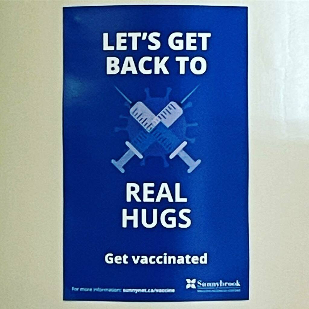 Oh, I’m hugging everyone once we get a green light. Thank you to the wonderful team <a href="/sunnybrookhsc/">SB</a> for making the vaccination process smooth and joyful!! #igotvaccinatedatsunnybrook instagr.am/p/CNf3xu5hq_y/
