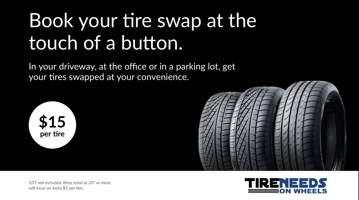 tireneeds's tweet photo. Book your tire swap appointment at the touch of a button. Visit https://t.co/VnuF2FiOhS https://t.co/JMKKobDsbM