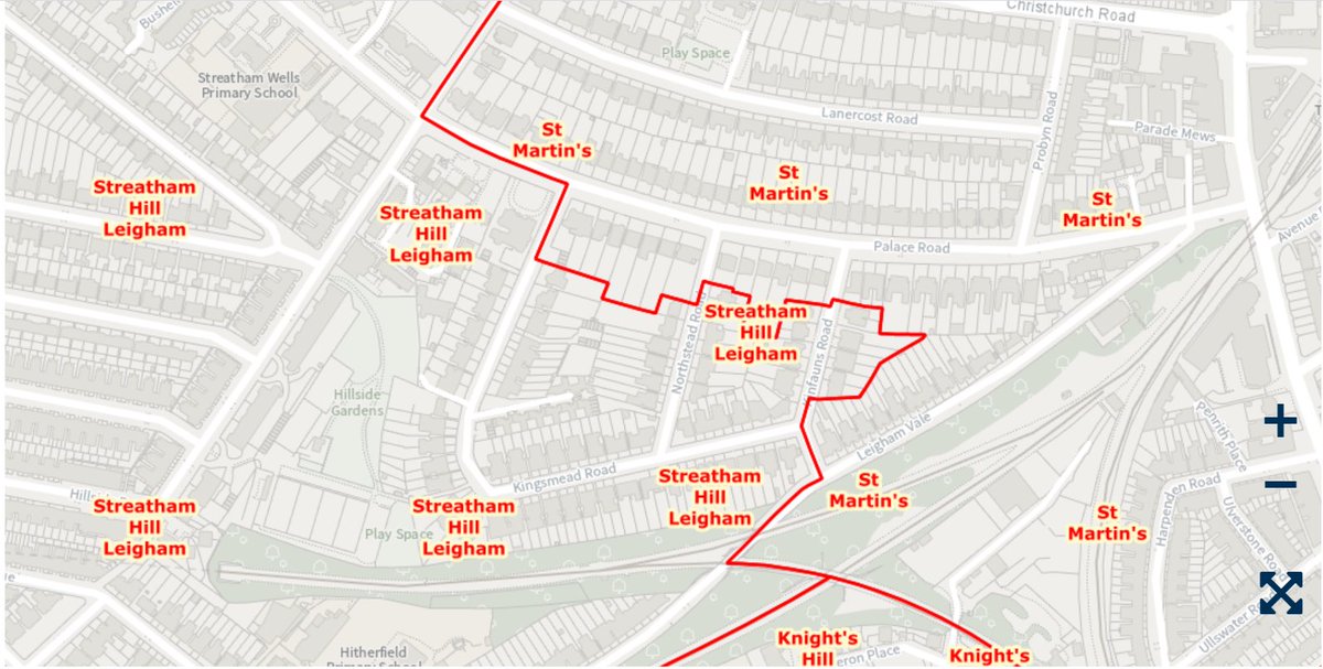 *based on small sample of views (Do tell me and more importantly tell the  @LGBCE what you think!)I believe  @LGBCE may have got the boundary wrong - it does seem very odd to have Kingsmead Rd in Streatham Hill if the eastern end of Palace Rd is in new St Martins ward?