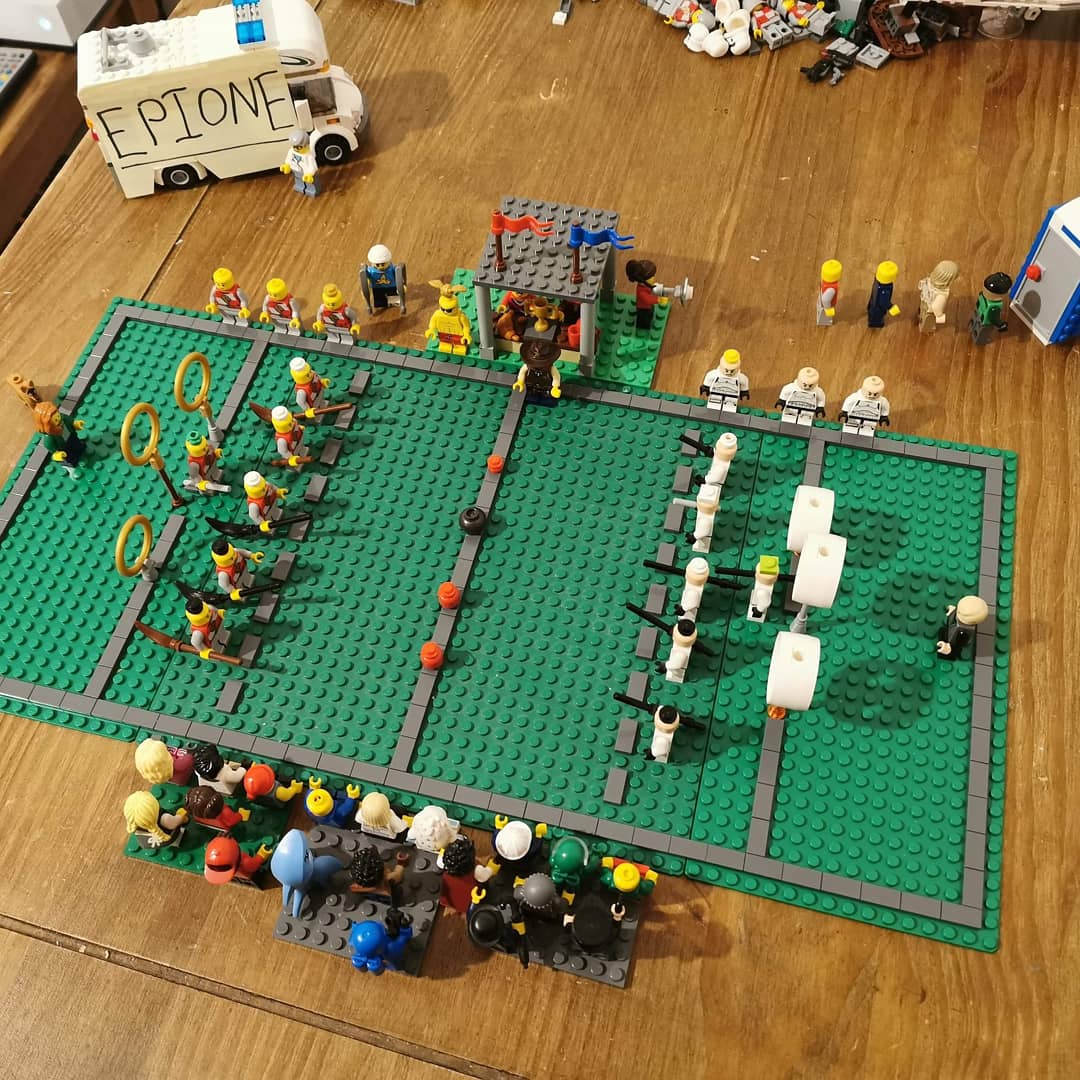 We're excited to share our entry for #quktaskmaster week 5! This week teams are building scaled quidditch pitches. Check out our behind the scenes video over on Facebook too!