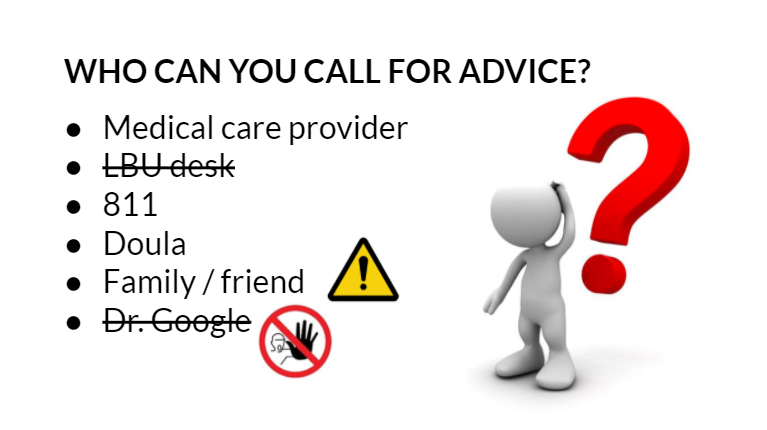 BWIDoulaTrainer's tweet photo. Who can you call if you have a pregnancy-related question? Here are some tips to keep in mind before you dial.

• Health phone-line 811? Yes, if it's a medical question. Call anytime 24/7.

• Medical care provider? Maybe, if it's a medical question, during clinic hours. https://t.co/N9KFhagIaX