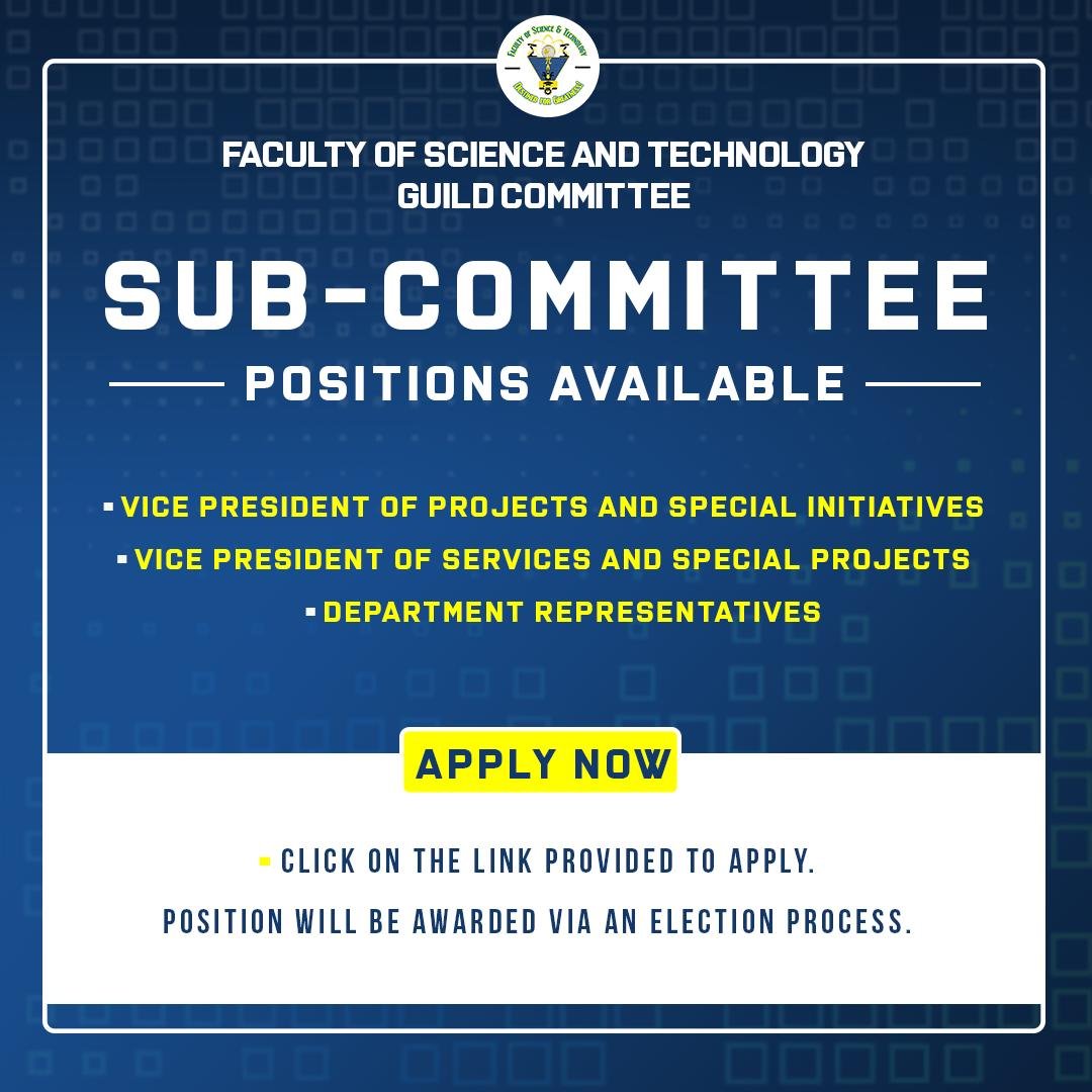 damullingstweet's tweet photo. FST Pelicans! Here’s your chance to be a part of the 2021/22 FST Guild Committee! Please note that the positions of VP-PSI, VP-SSP, and Department Representatives will be awarded via elections!
Click here to apply - https://t.co/R2lPKYZuSM
#FacultyOfGreatness✨ https://t.co/RAlDXh40LT