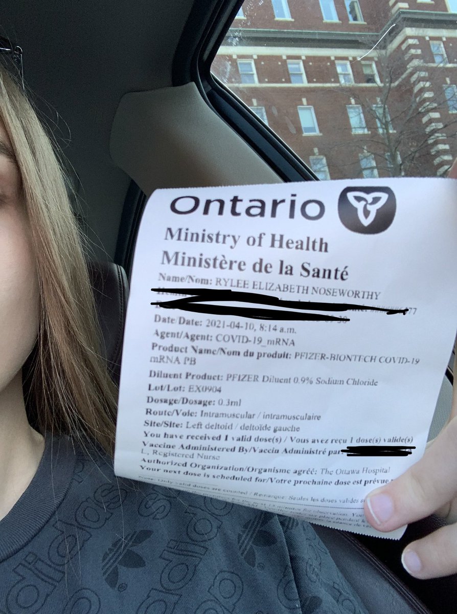 Very thankful to have gotten my first dose of the Pfizer vaccine. Huge shout out to the amazing staff at the Ottawa Hospital. @JimWatsonOttawa @OttawaHealth @OttawaHospital #medicalfirstresponder