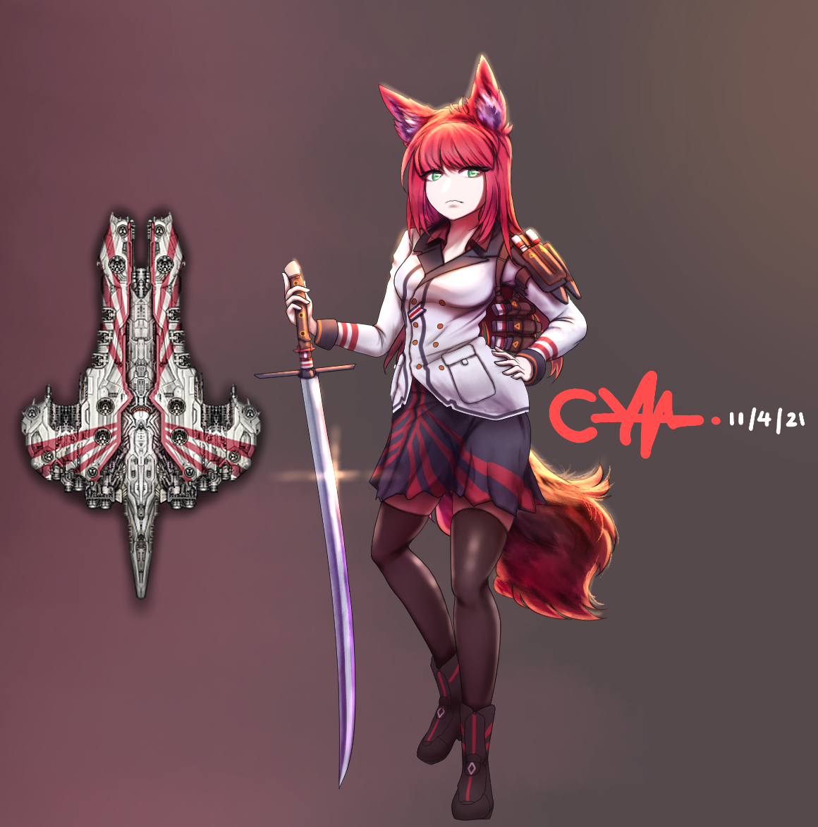 C_Yukimaru's tweet photo. Traumtanzer #CY #Starsector #Traumtanzer #Tahlan #Shipworks #Ship #Girl #Commission https://t.co/Gsx6UYhK1i https://t.co/616MOEJDBA