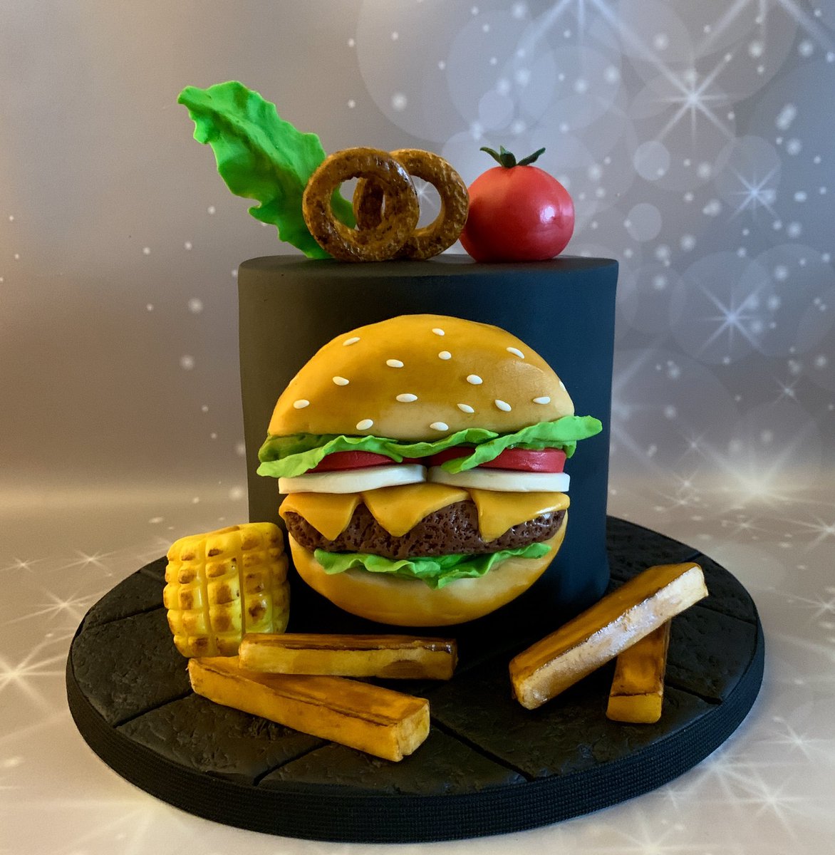 My burger cake appeared in @CakeDecorateCo magazine! #properchuffed #cakegoals 💜