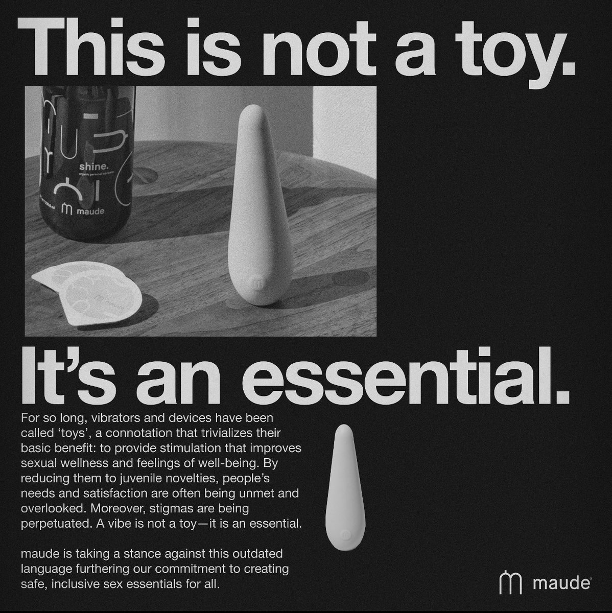 Language policing is so hot right now!  New marketing campaign from  @getmaude insists we stop calling sex toys "sex toys."