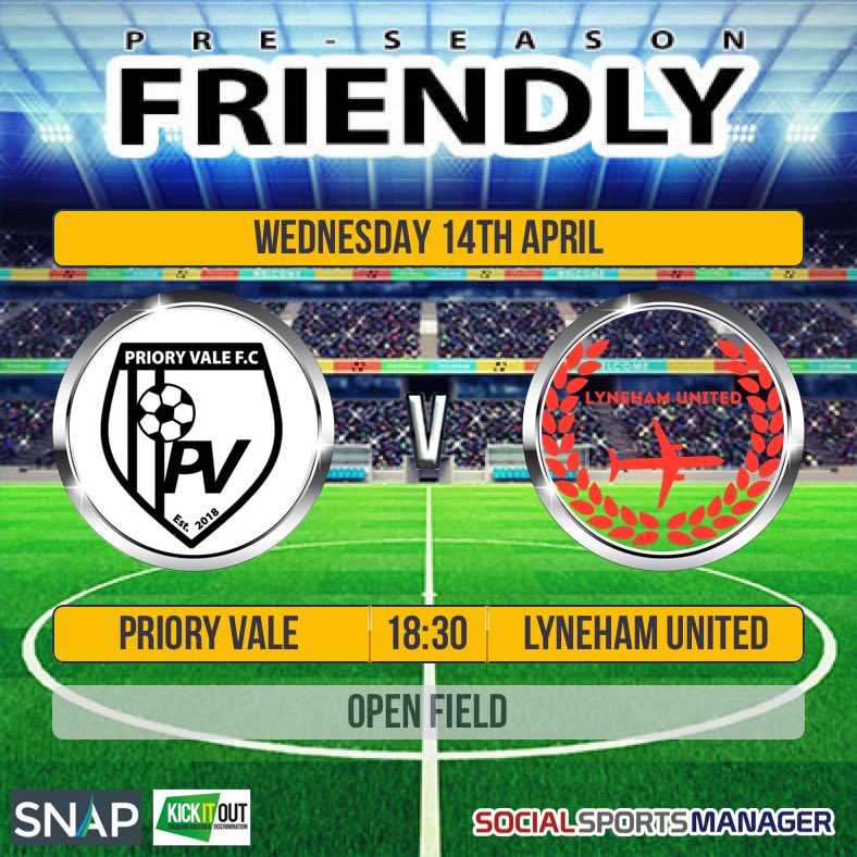 LynehamUnited's tweet photo. Next up we have @PrioryValeFC away from home. 

Priory a well established and drilled team so this is going to be a tough test for the lads however they are more then up for the occasion! 

As per FA and DCMS this is an open field so spectators please us gov guidelines! https://t.co/fBvURpDm7G