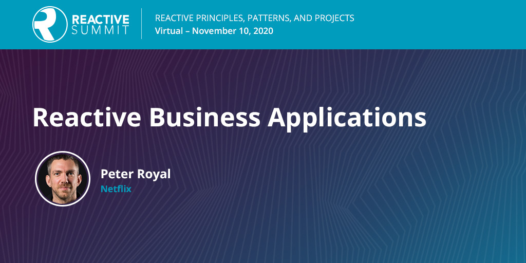 🎬 Modernize your architecture to satisfy the consumer expectations of enterprise users. Peter Royal @osi shows you how by diving deep into #Reactive design and implementation of app powering Netflix’s studio. Watch the #Reactive20 replay ->> bit.ly/3qduAaJ