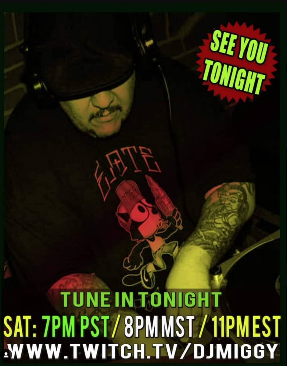 Join me Tonight
Starts at 7pm pst./ 8pm MST. With Me your host Dj Miggy

Motown Groove, Soul4You Motown,Soul,Oldies,funk,Latin,R&amp;B, and more

*Tune in to:* twitch.tv/djmiggy