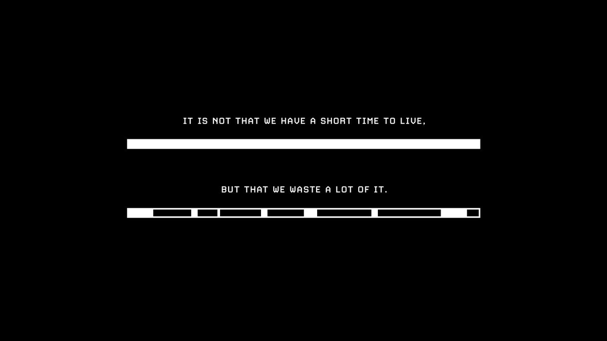 visualizevalue's tweet photo. “It is not that we have a short time to live, but that we waste a lot of it." — Seneca https://t.co/GldgmJMAnf