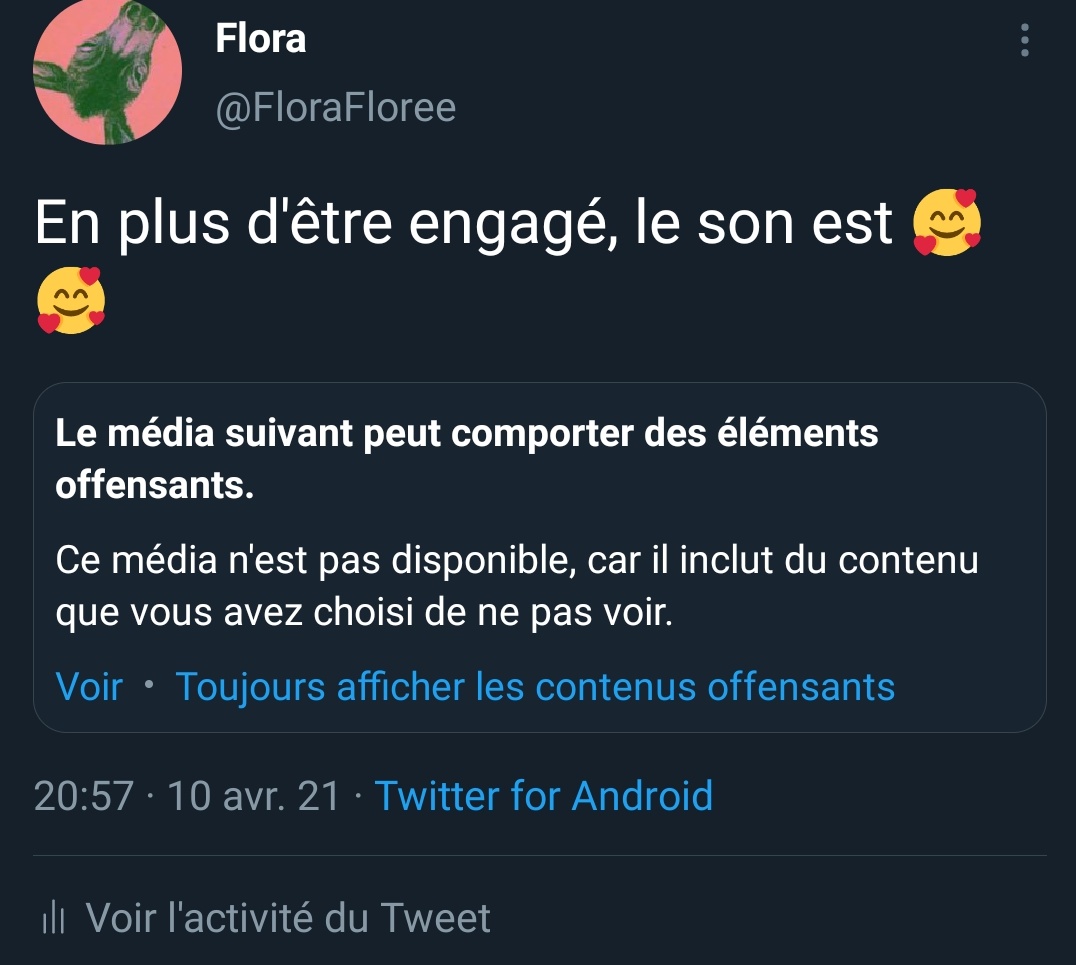 Twitter considère aussi le clip comme "offensant"