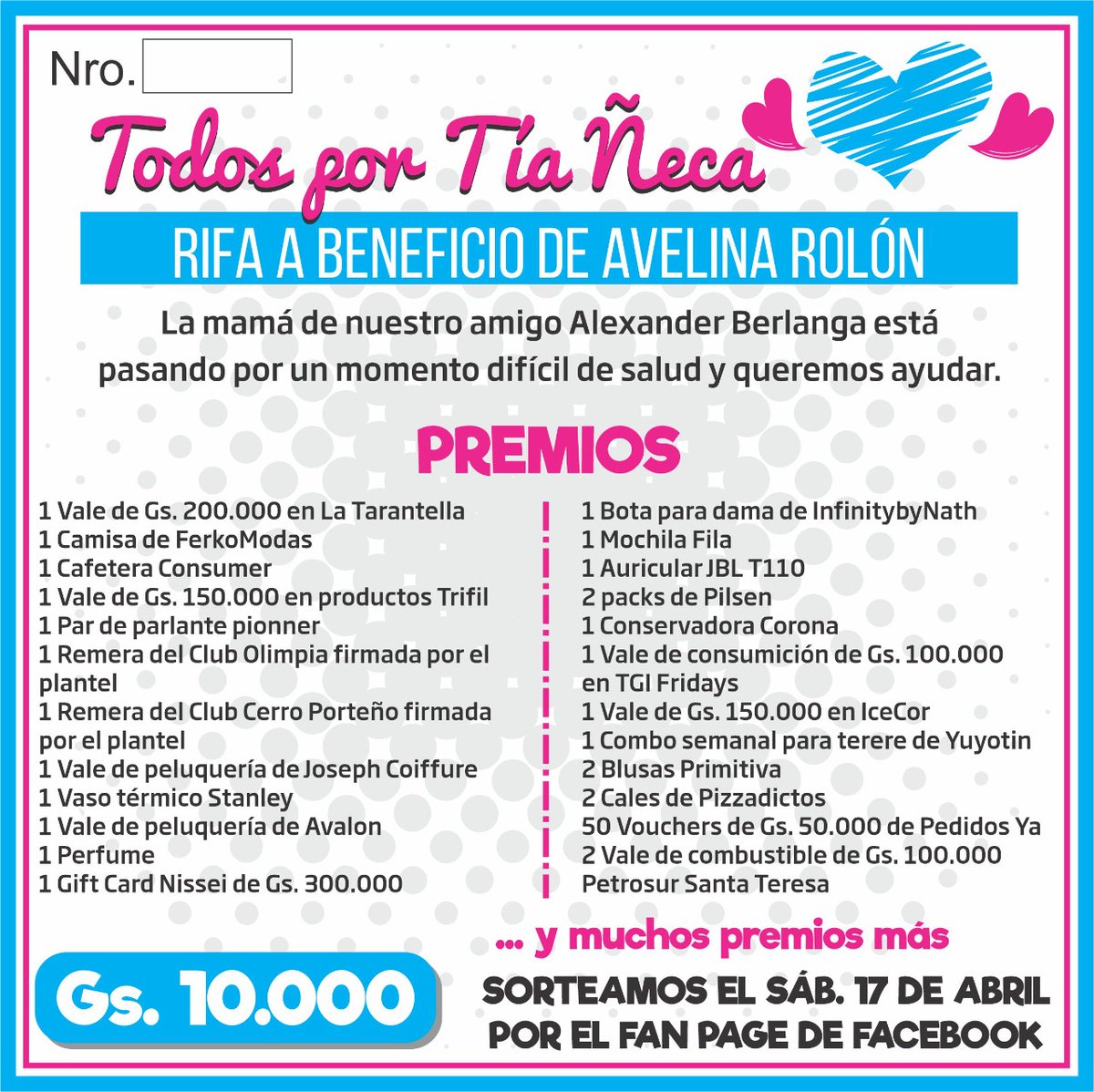 La mama de mi bro <a href="/Alex_Berlanga91/">B E R L A N G A</a> esta necesitando de un empujón de todos para poder salir de una situación medio argel... Por eso estamos vendiendo esta increíble rifa para ayudar, de por ahí si quieren un chiflido y estamos!