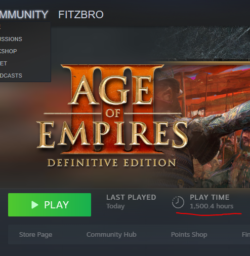 FitzBro_Gaming's tweet photo. I swear I don't have an @AgeOfEmpires addiction... #1500hours #ageofempires #TwitchStreamers https://t.co/qVHoT9tTee