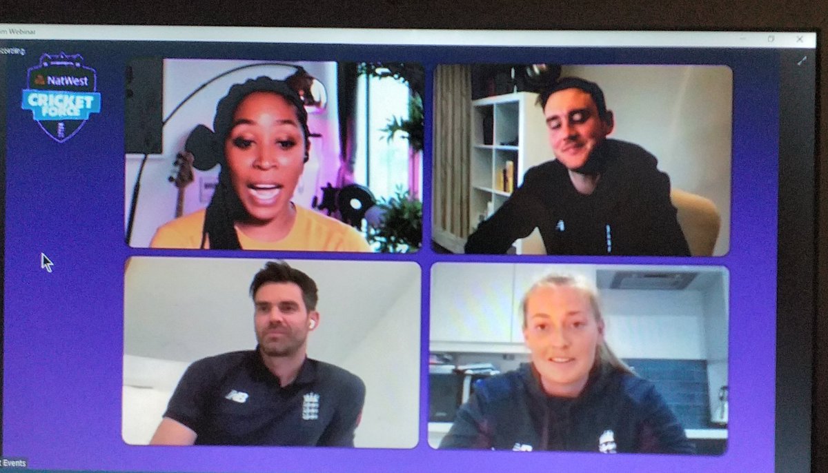 Enjoyable evening of chat & quizzing with @ejrainfordbrent @Sophecc19 @jimmy9 @StuartBroad8 Finished 10th! Thanks for your time & Good Luck for the season 🏏👍 @ECB_cricket @NatWest_Cricket #GetSetWeekend #NatWestCricketForce #westmalling @KentCricket @KentCricketDev