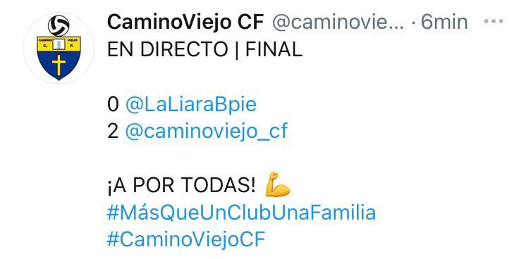 Enhorabuena al Camino Viejo CF. Tres de tres. Estáis demostrando que sois el equipo más en forma de vuestra categoría. Ya queda menos para lograr vuestro sueño, el ascenso a la Primera Andaluza. #Tomares está orgulloso de vosotros.