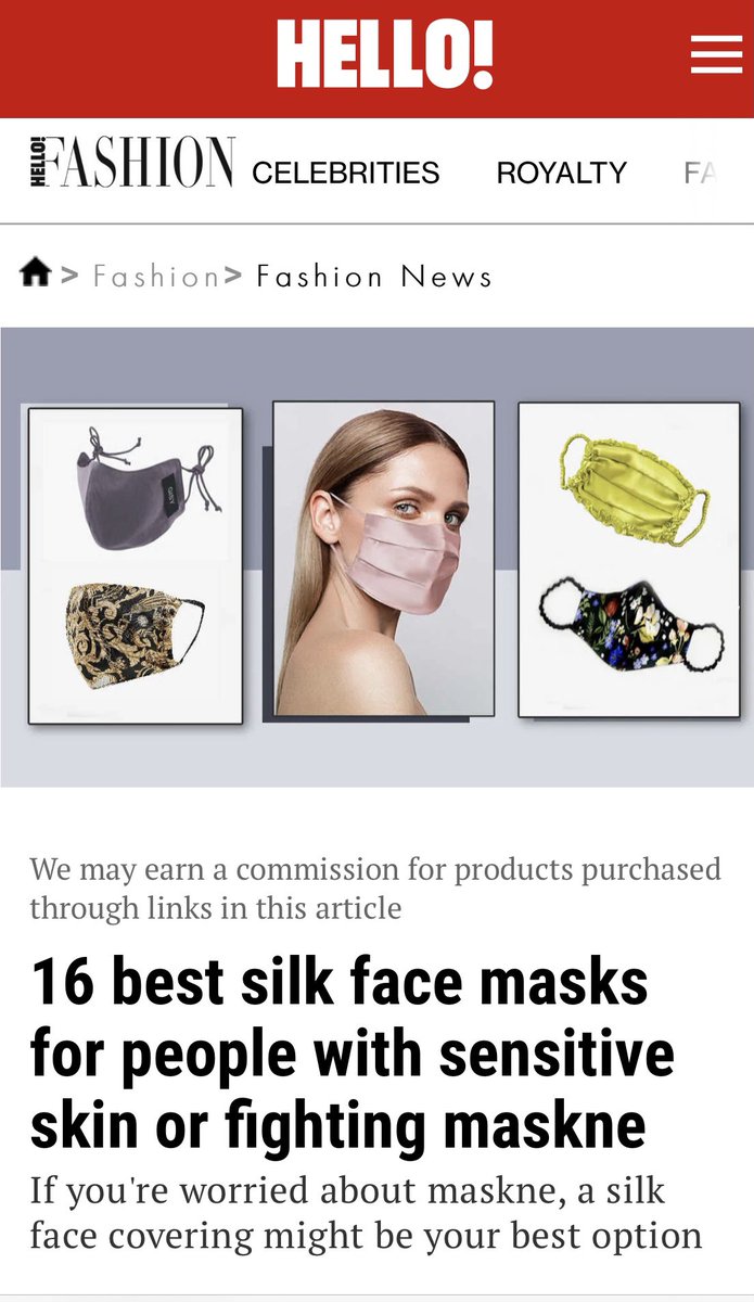 BeautyFreshLtd's tweet photo. One of the best silk masks for people with sensitive skin and prevents maskne!! Wolford silk masks are available in single or triple pack here: https://t.co/Nn3NqmJ3LI

#wolfordmask #wolfordmasks #wolfordsilkmask #wolfordlacemask #wolforduk #wolfordmaskuk #wolfordmasksuk https://t.co/487x21qOYR