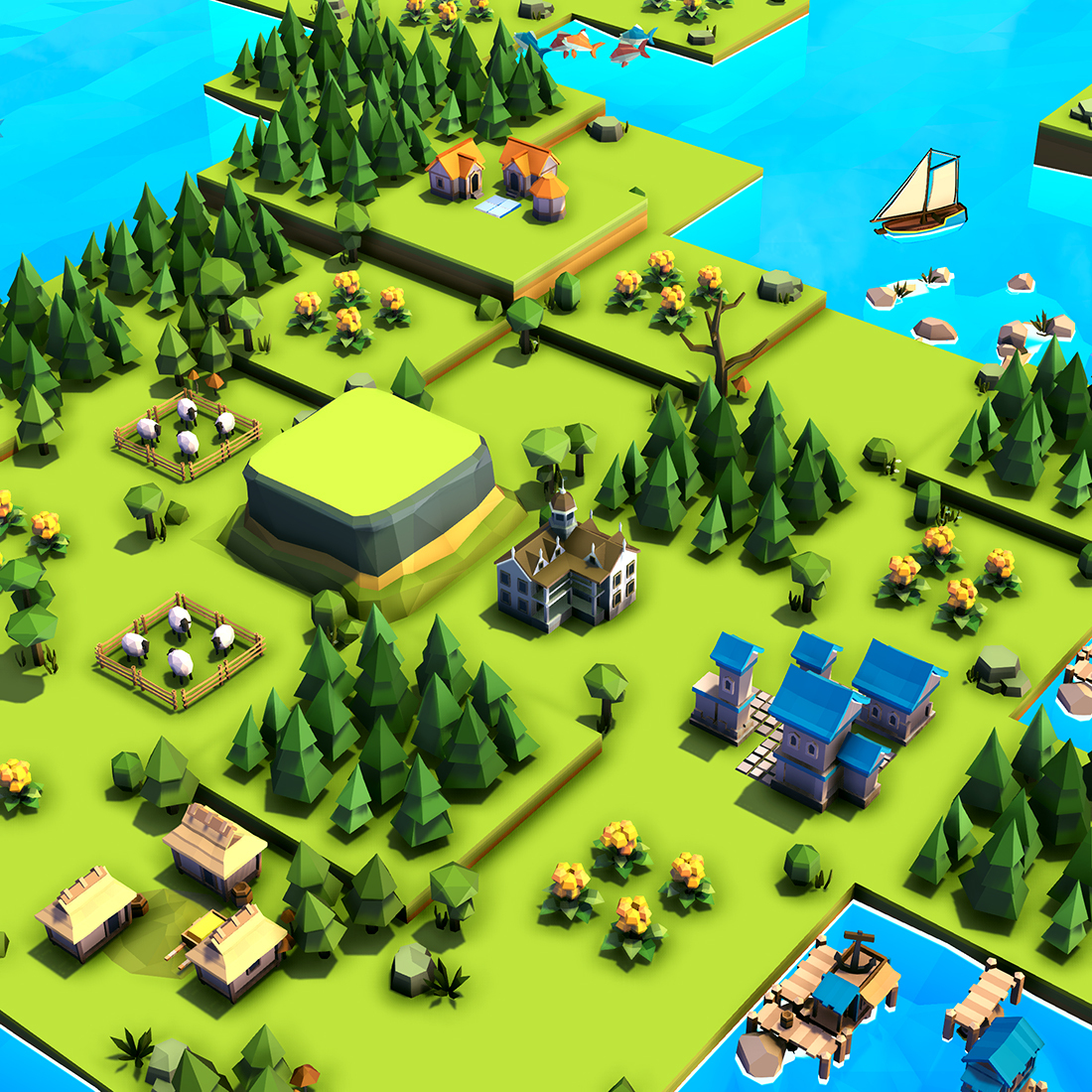 We’d like to introduce a new building - the Bank. It's a powerful late-game building that gives you extra gold for all buildings surrounding it🏦#indiegame #gamedev #madewithunity #lowpoly #screenshotsaturday