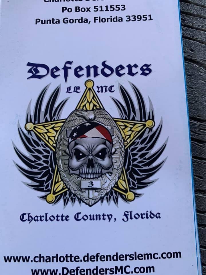 pgpdflChief's tweet image. Thank you to the Defenders LE MC Club - Charlotte County Chapter for your generous donation for us to purchase safety equipment. The men and women of the Punta Gorda Police Department appreciates your tremendous support! #puntagorda #community