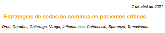 Ante consultas por alternativas farmacológicas a midazolam para sedación continua en pacientes críticos, elaboramos el siguiente informe.

Para leerlo 👇👇
farmacologia.hc.edu.uy/images/Diazepa…