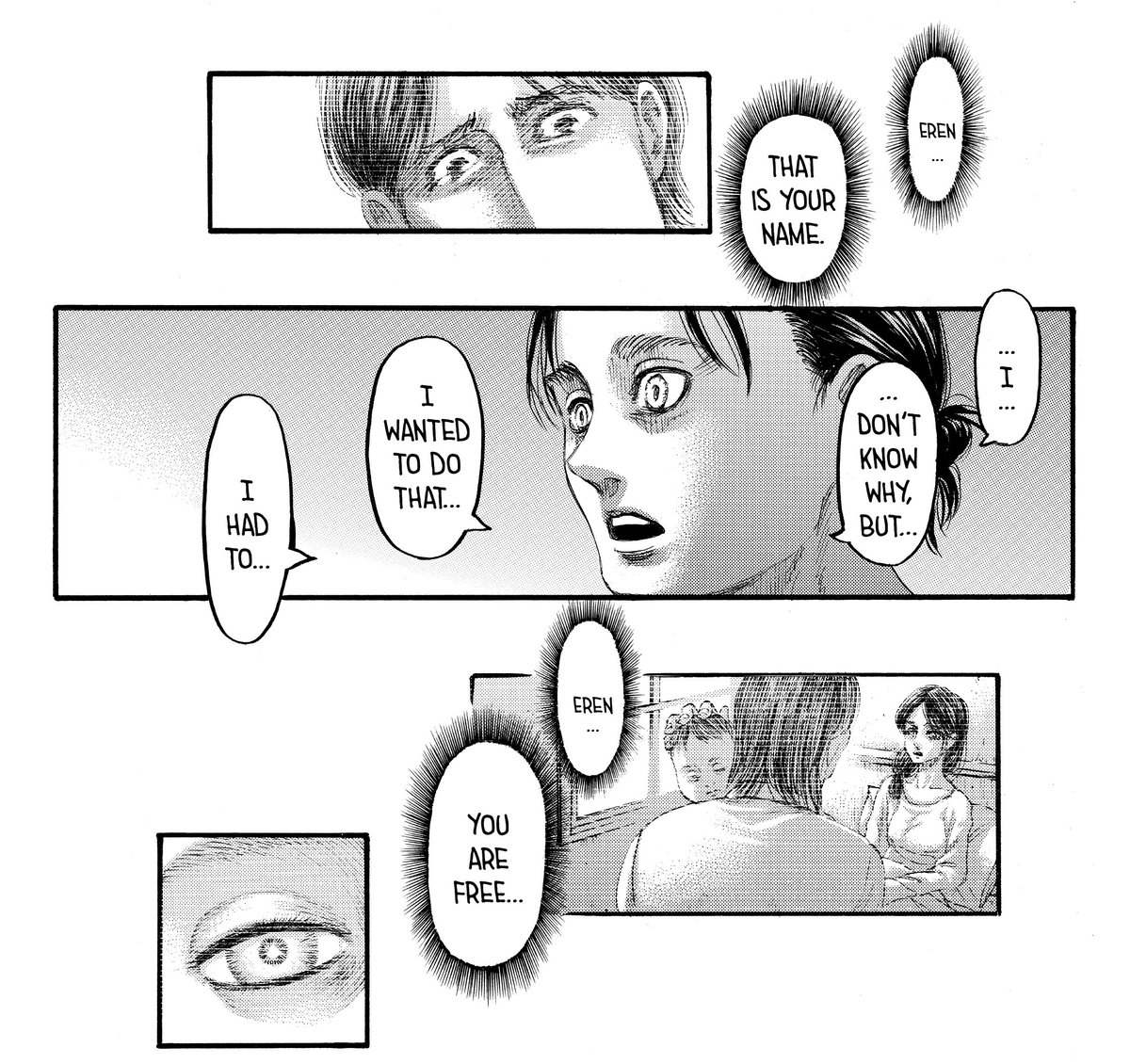 The third part is the part that brings out the core aspects of Eren’s character. The part that craves for freedom. The dark, twisted and cruel form of freedom that was always a part of his character since the moment he was born