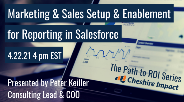 What is the path to get marketing campaign ROI reporting in <a href="/salesforce/">Salesforce</a>? How do Connected Campaigns and Campaign Influence play a role? Get your questions answered on our webinar with Consulting Lead and COO, Peter Keiller. ow.ly/LxKM30rDXR5