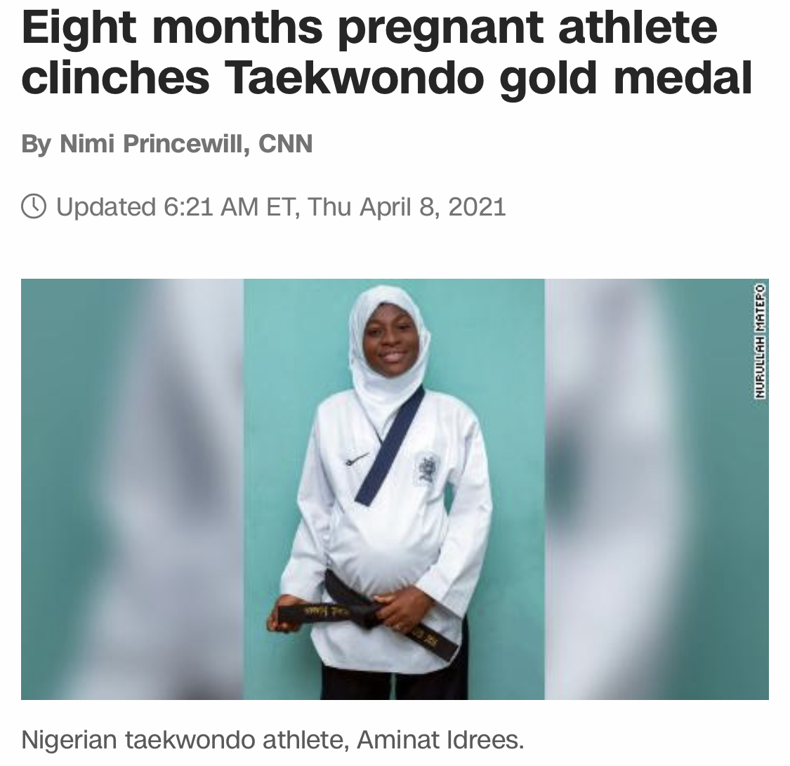 Pretty impressive!  Not that we expect all pregnant folks to be able to perform at this level but it’s a good reminder the current recommendations are for pregnant folks to get 150 minutes of moderate activity per week!   loom.ly/H6nBsGw